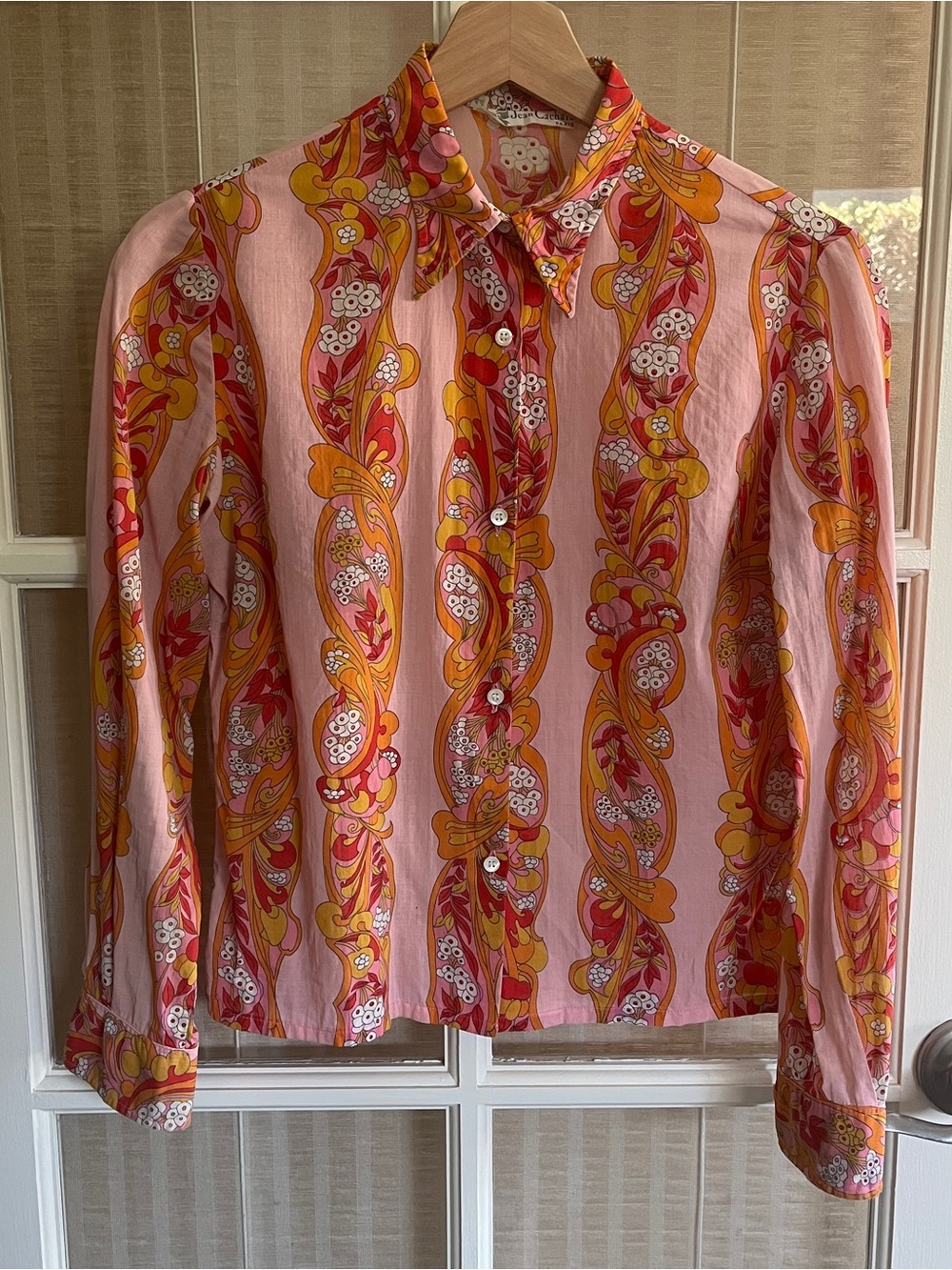 Vintage psychedelic Jean Cacharel Paris blouse